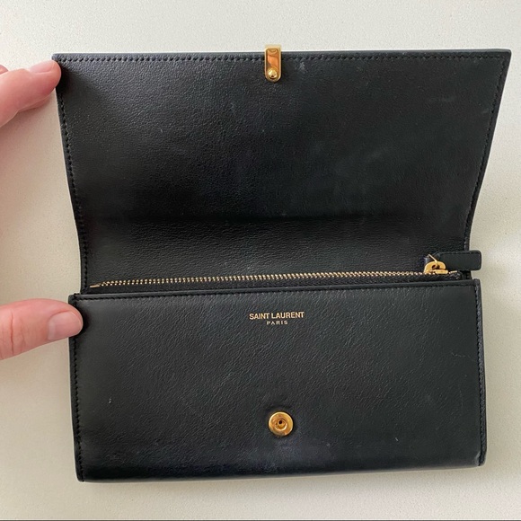 YSL long wallet black leather - Picture 3 of 10